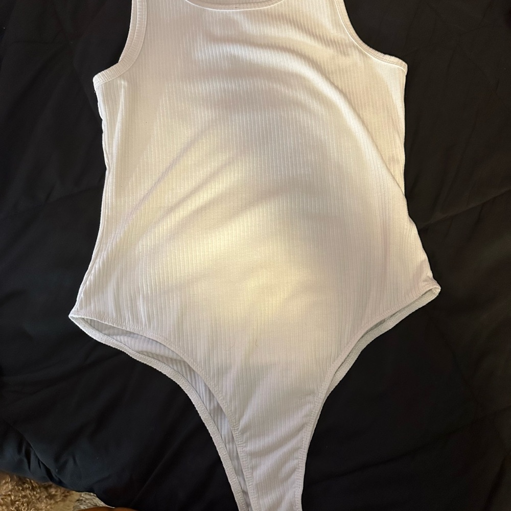 SHEIN White Bodysuit One Piece Classic Design